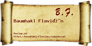 Baumhakl Flavián névjegykártya